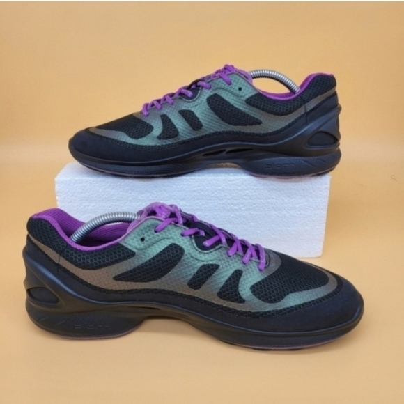Ecco Women's Athletic Shoes - Black and Purple - Picture 4 of 8